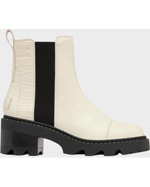 Sorel Joan Now Leather Chelsea Ankle Boots - White