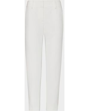 MILLY Nicola Cropped Slim Cady Pants - White