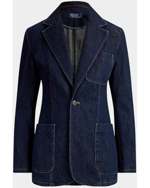 Polo Ralph Lauren Single-Button Denim Blazer - Blue