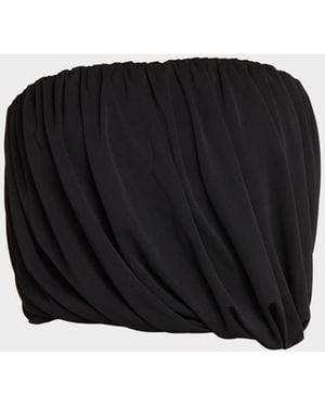 Cinq À Sept Calden Draped Strapless Top - Black