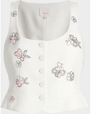 Cinq À Sept Rowena Blooming Linework Top - Natural