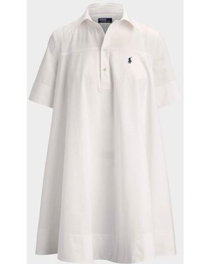 Polo Ralph Lauren Cotton A-Line Mini Shirtdress - White