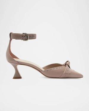 Alexandre Birman 60Mm Clarita Grommet Leather Pumps - Metallic