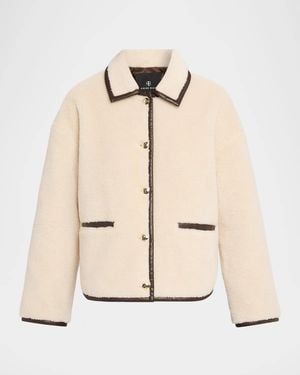 Anine Bing Camden Faux-Shearling Jacket - Natural