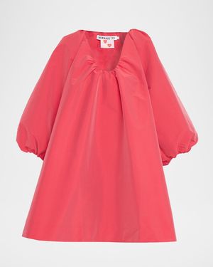 BERNADETTE George Gathered Taffeta Mini Dress - Pink