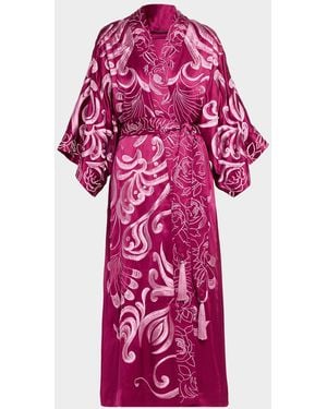 Natori Nouveau Couture Embroidered Robe - Pink