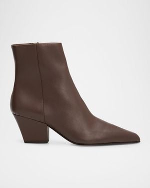Paris Texas Jane Leather Ankle Boots - Brown