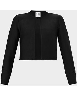 Hervé Léger The Lucia Cropped Crewneck Jacket - Black