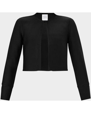 Hervé Léger The Lucia Cropped Crewneck Jacket - Black