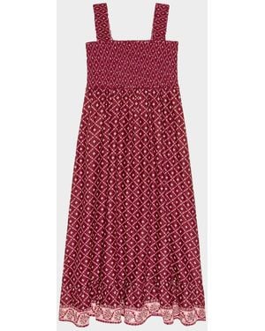 Rails Rumi Printed Cotton Midi Dress - Red