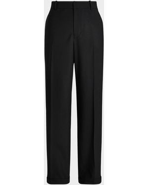 Polo Ralph Lauren High Rise Relaxed Straight-Leg Pants - Black