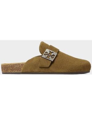 Tory Burch Mellow Suede Mules - Brown