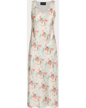 Simone Rocha Scoop-Neck Satin Maxi Camisole Dress - Blue