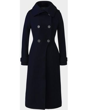 Mackage Elodie Wool-Blend Military Coat - Blue