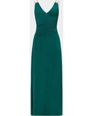 Hervé Léger The Amal Chain-Strap Gown - Green