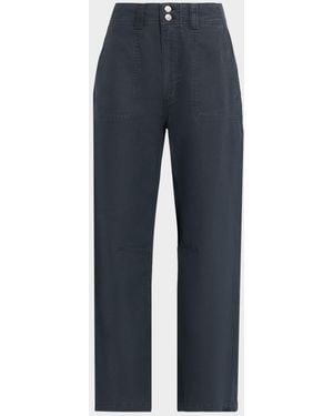 PAIGE Arellia Barrel-Leg Pants - Blue