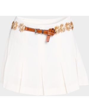 Cinq À Sept Aanya Sunflare Embellished Skort - White