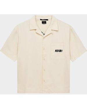 Ksubi Apos;S Stay Up Logo Camp Shirt - Natural