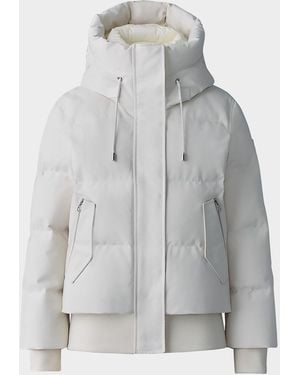 Mackage Nefi Nordic Tech Down Jacket With Hood - Blue