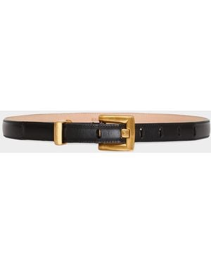 Balmain Anthem Leather Belt - Natural