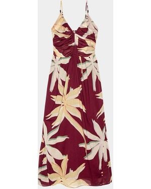 Rails Palm Cotton Maxi Dress - Red