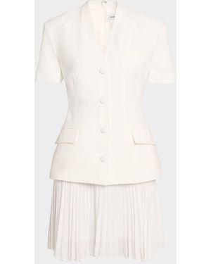 Jonathan Simkhai Leah Pleated Mini Dress - Natural