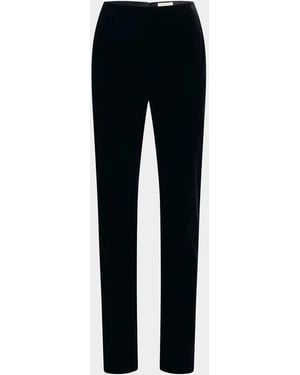 KHAITE Ryden Stretch-Cotton Pants - Blue