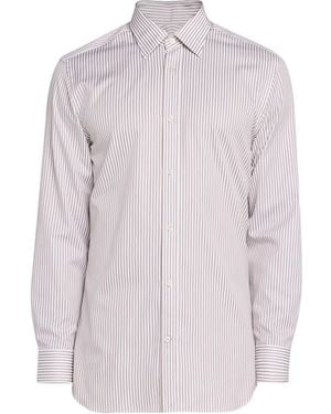 dunhill Cotton Pinstripe Modern-Fit Sport Shirt - Gray