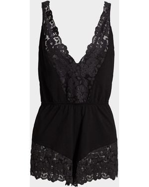 Cosabella Romanza Sleep Romper - Black