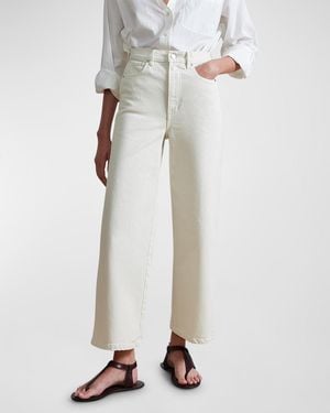 Apiece Apart Merida Cropped Straight-Leg Denim Jeans - White