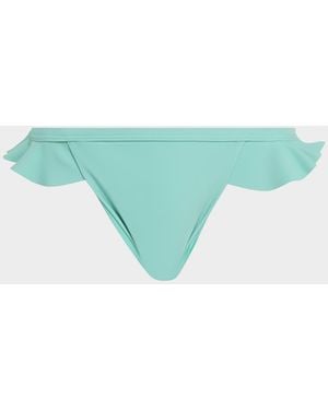 Ramy Brook Loretta Ruffle Bikini Bottoms - Blue