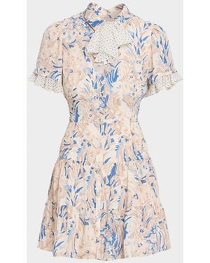 Cinq À Sept Karissa Floral A-Line Mini Dress - White