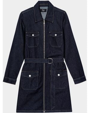 Rails Jefferson Belted Denim Mini Dress - Blue
