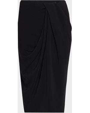 Co. Draped Pencil Skirt - Black