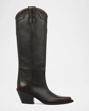Paris Texas 60Mm Tucson Leather Western Boots - Black