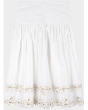 Rails Sol Embroidered Cotton Maxi Skirt - White