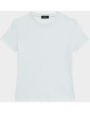 Theory Tiny Tee 2 Nebulous Organic Cotton Top - White