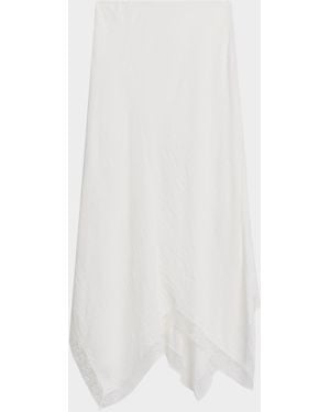 SABLYN Keri Paneled Bias-Cut Handkerchief Skirt - White