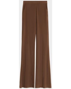 Ramy Brook Amberly Satin Straight-Leg Pants - Brown