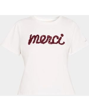 Cinq À Sept Merci Ruffle T-Shirt - Pink