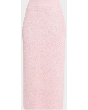 Toccin Alisha Sequined Midi Skirt - Pink
