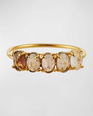 Tai Birthstone Rock Crystal Ring - Metallic