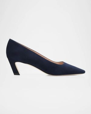 Stuart Weitzman Stassi 50Mm Suede Pumps - Blue