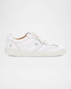 Frye Milly Leather Low-Top Sneakers - White