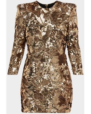 Zhivago Florentine Sunset Sequined Mini Dress - Brown