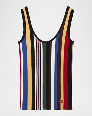 Loewe Striped Rib Tank Top - Multicolor