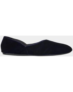 KHAITE Velvet Mary Janes - Blue