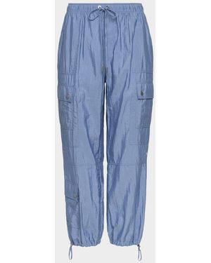 Cinq À Sept Nitsan Tie-Cuff Cargo Pants - Blue