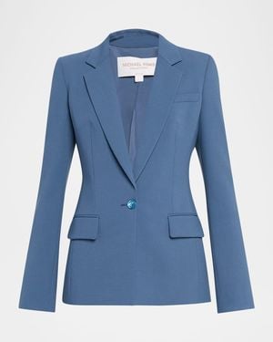 Michael Kors Tailored Single-Button Blazer - Blue