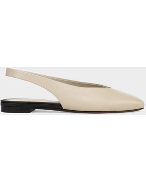 Vince Darlina Leather Slingback Flats - Natural